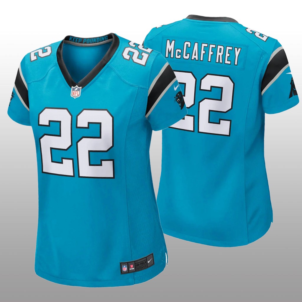 Carolina Panthers Christian McCaffrey Blue Jersey Game - Women's