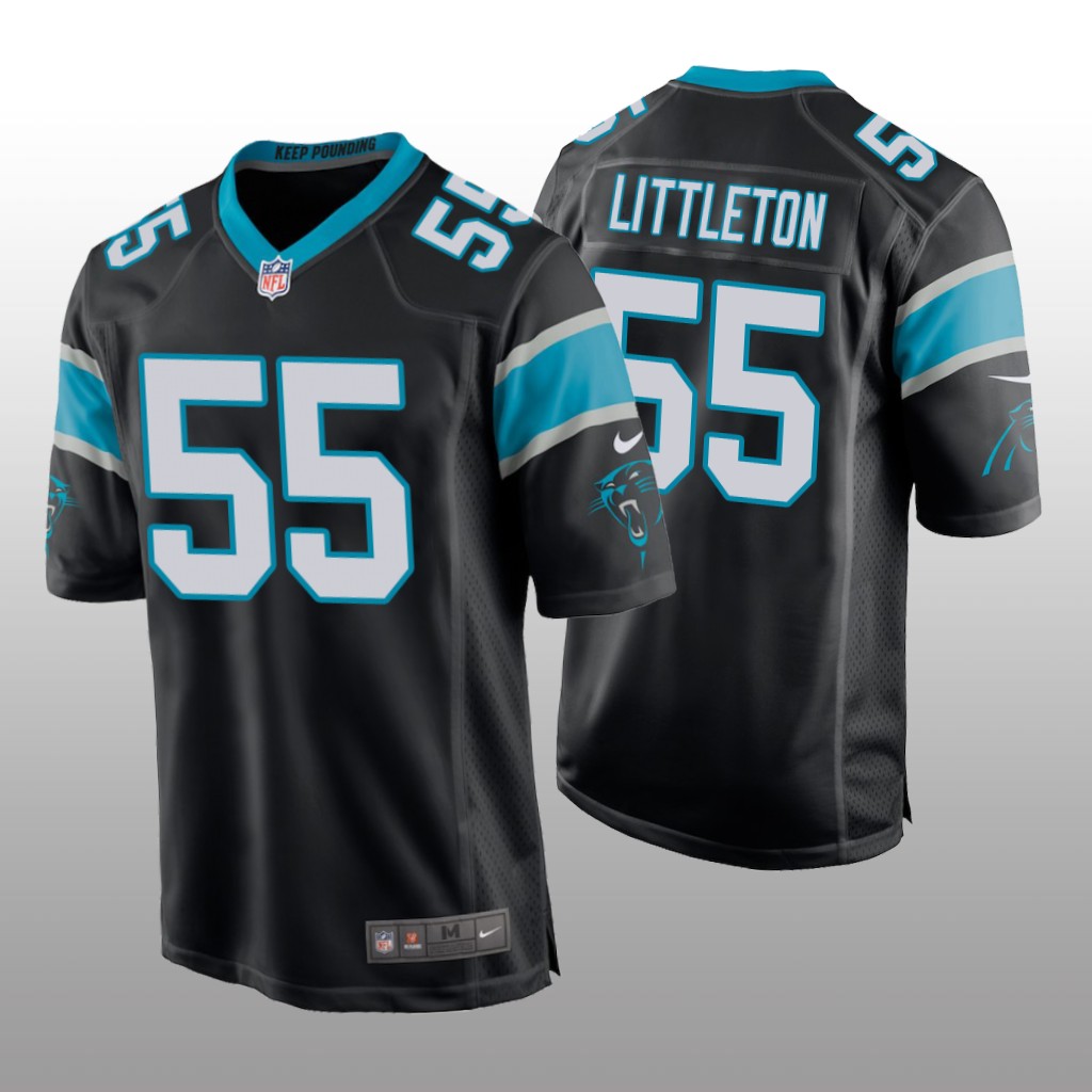 Carolina Panthers Cory Littleton Black Jersey Game - Men's