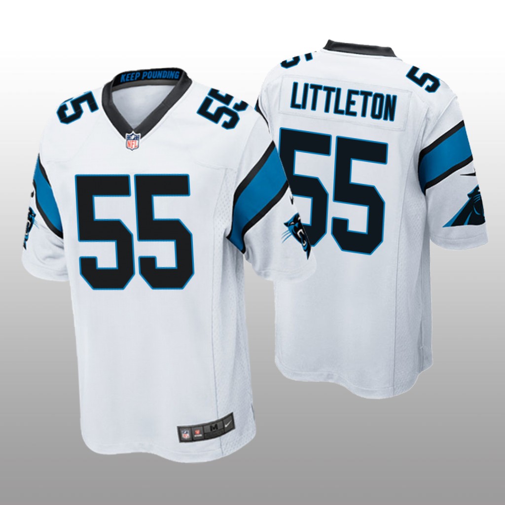 Carolina Panthers Cory Littleton White Jersey Game - Men's