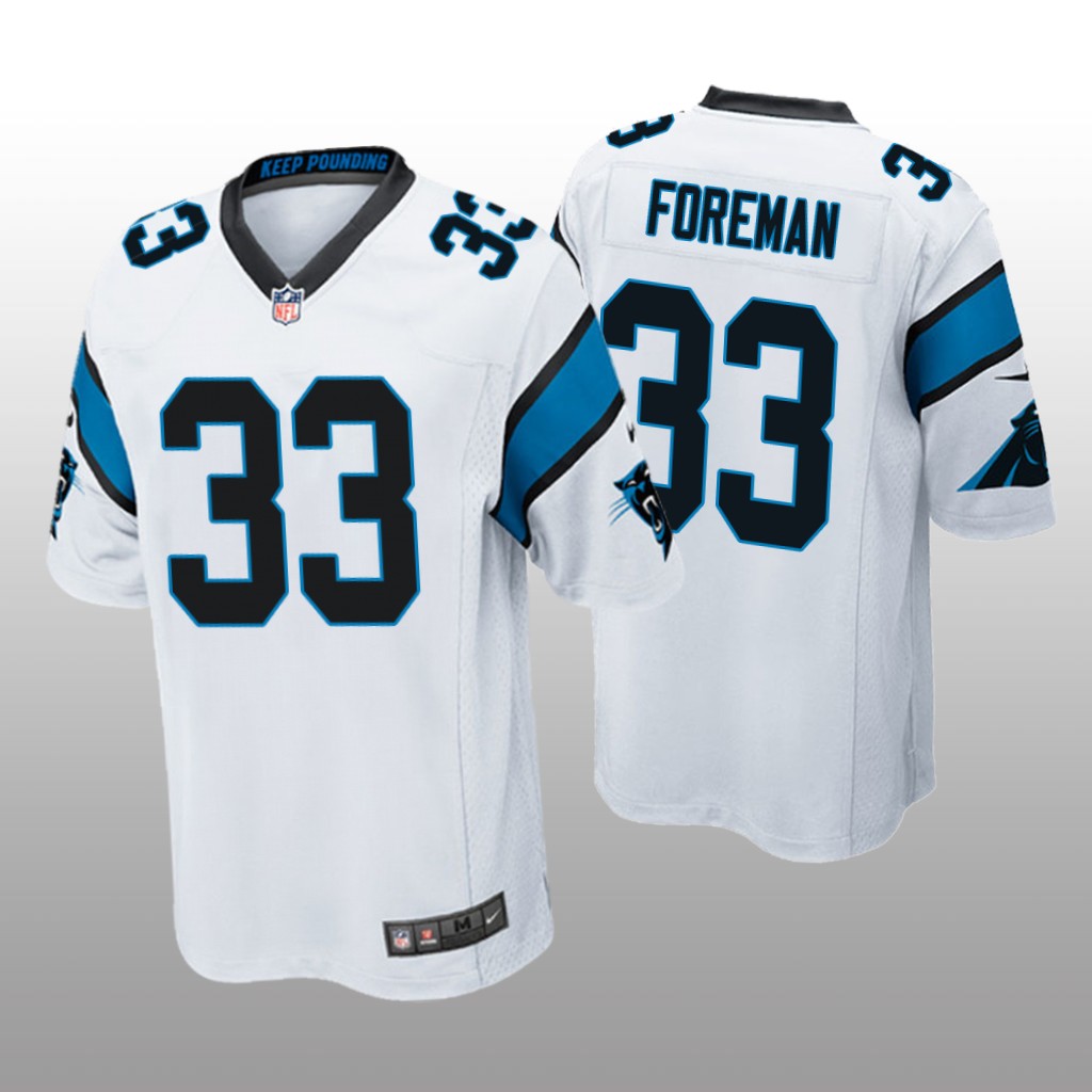 Carolina Panthers D'Onta Foreman White Jersey Game - Men's