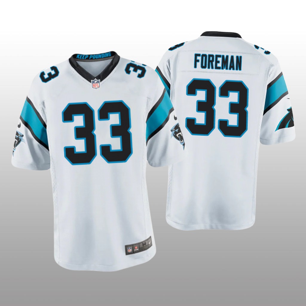 Carolina Panthers D'Onta Foreman White Jersey Game - Youth
