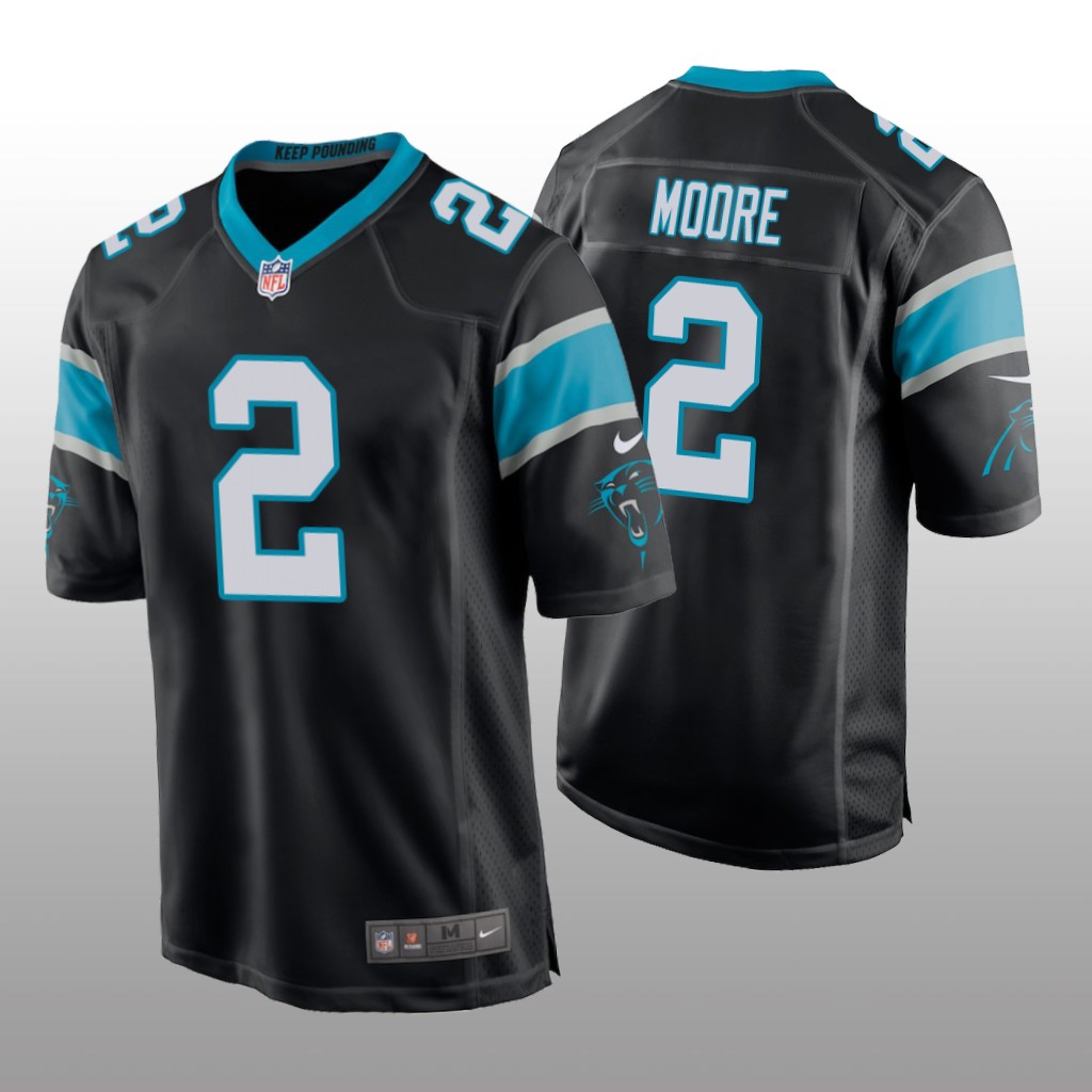 Carolina Panthers D.J. Moore Black Jersey Game - Men's