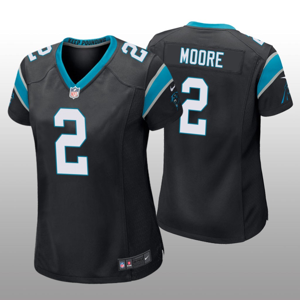 Carolina Panthers D.J. Moore Black Jersey Game - Women's