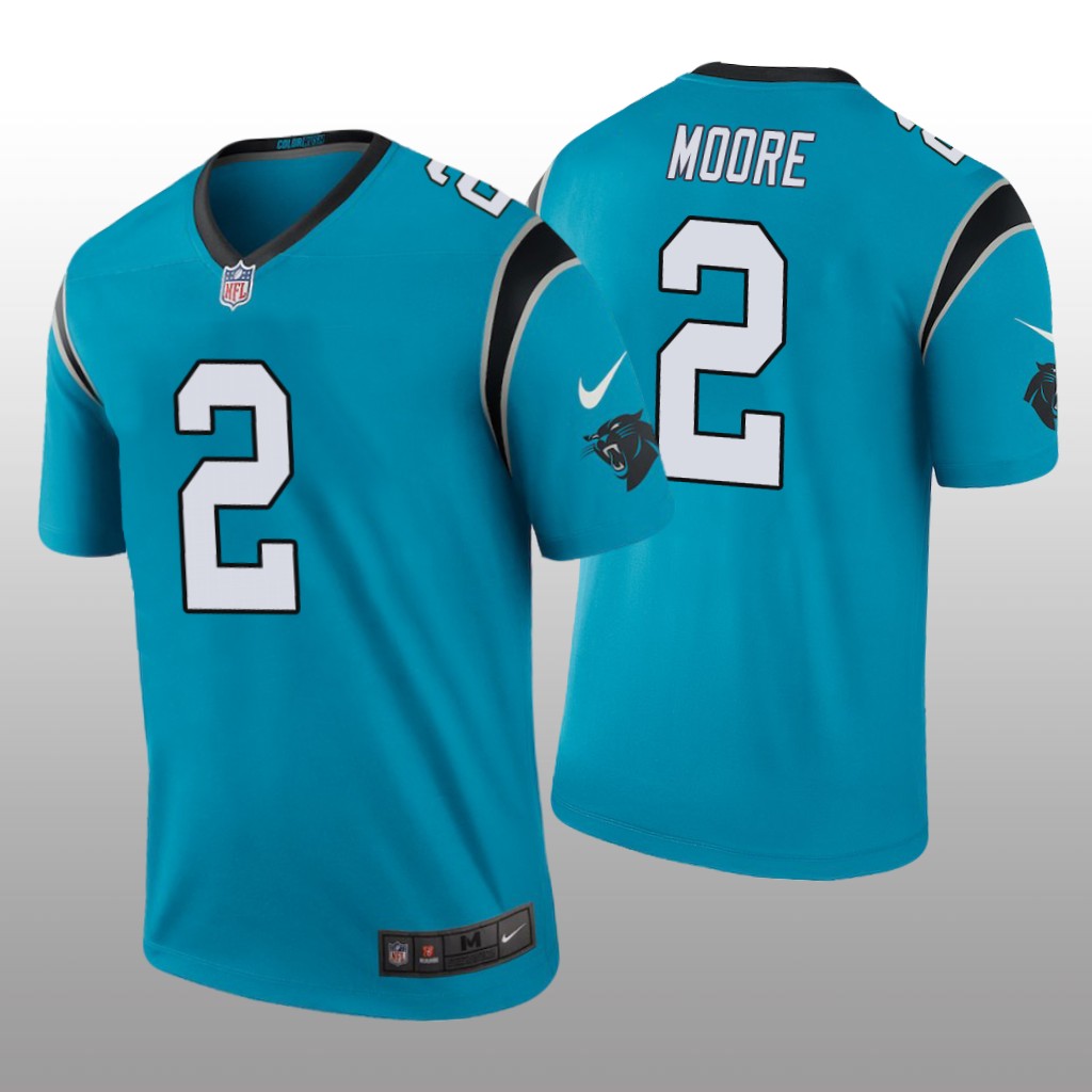 Carolina Panthers D.J. Moore Blue Jersey Color Rush Legend - Men's