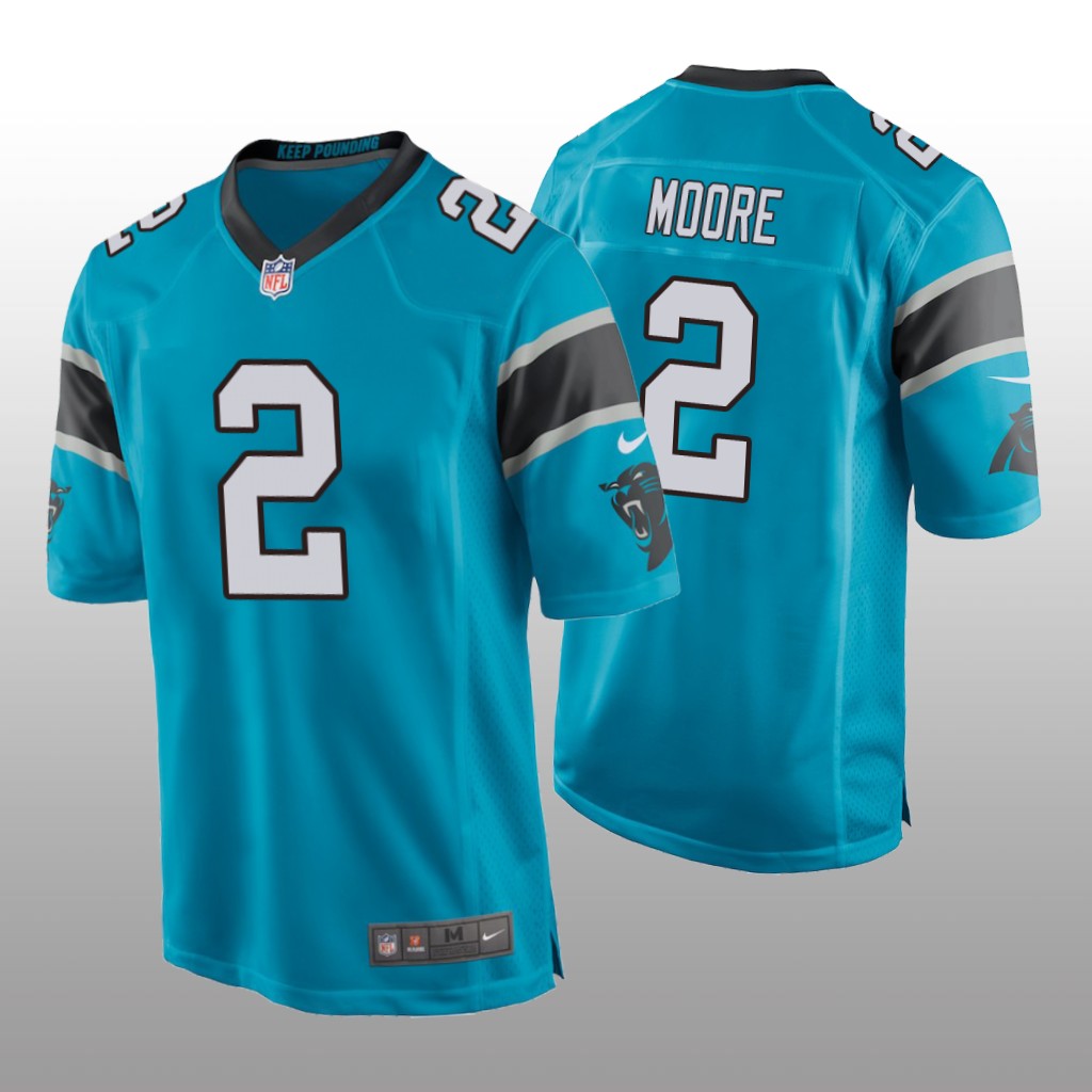 Carolina Panthers D.J. Moore Blue Jersey Game - Men's