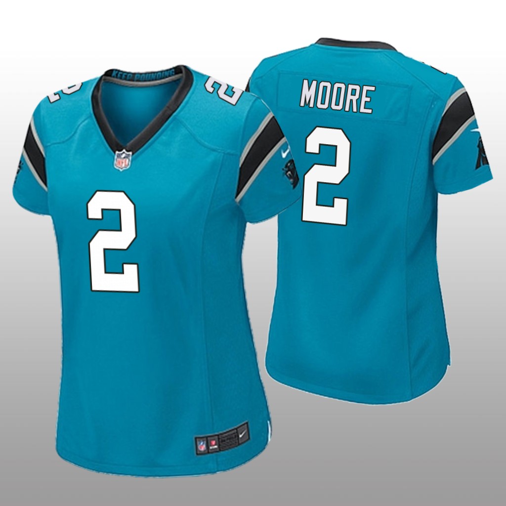 Carolina Panthers D.J. Moore Blue Jersey Game - Women's