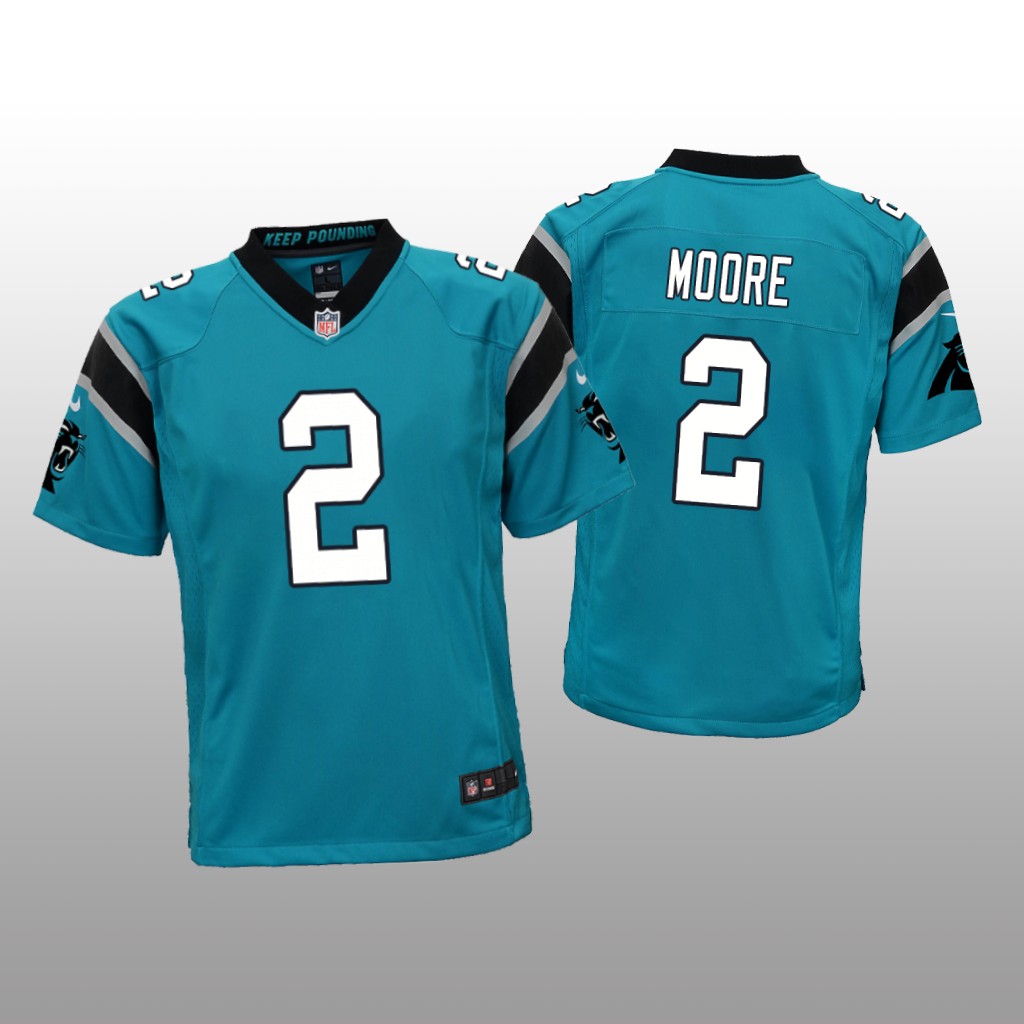 Carolina Panthers D.J. Moore Blue Jersey Game - Youth