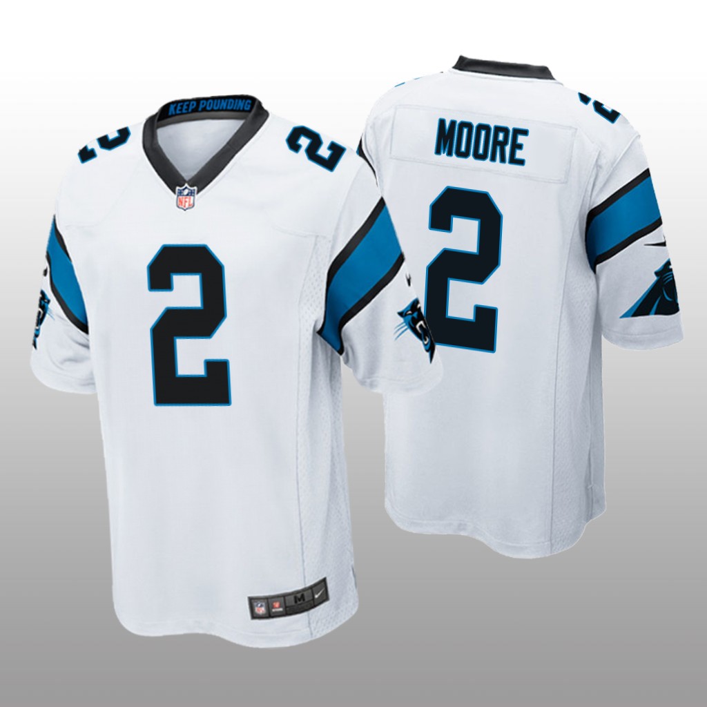 Carolina Panthers D.J. Moore White Jersey Game - Men's