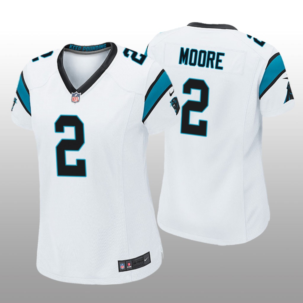 Carolina Panthers D.J. Moore White Jersey Game - Women's