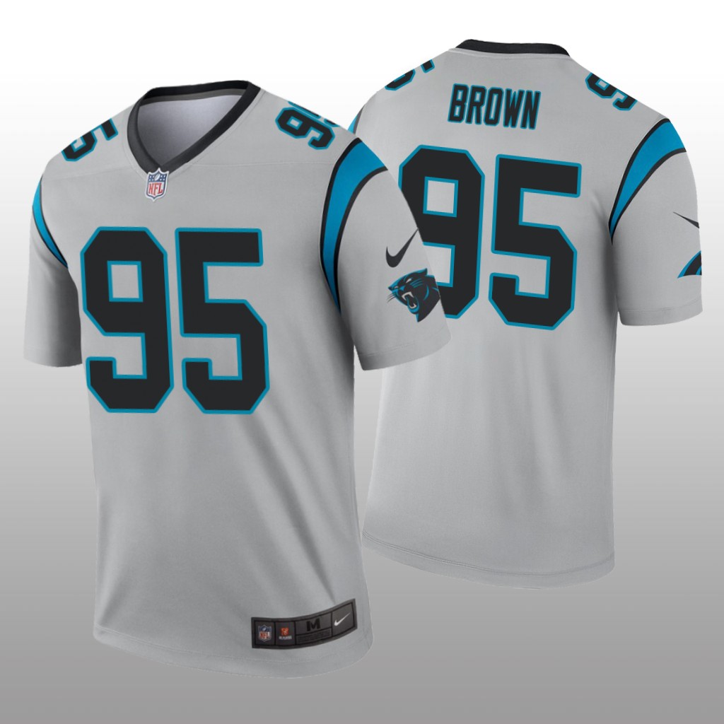 Carolina Panthers Derrick Brown Silver Jersey Inverted Legend - Men's