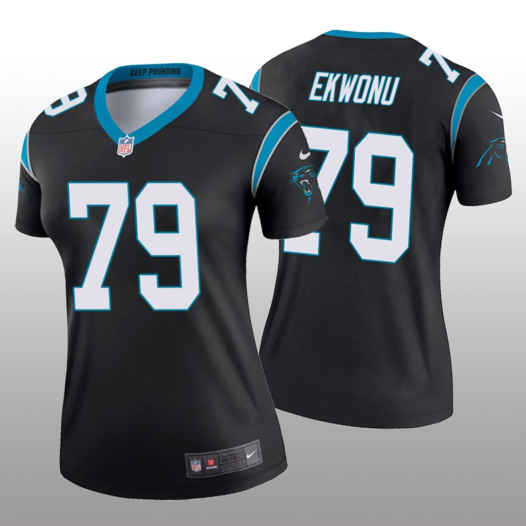 Carolina Panthers Ikem Ekwonu Black Jersey Legend - Women's