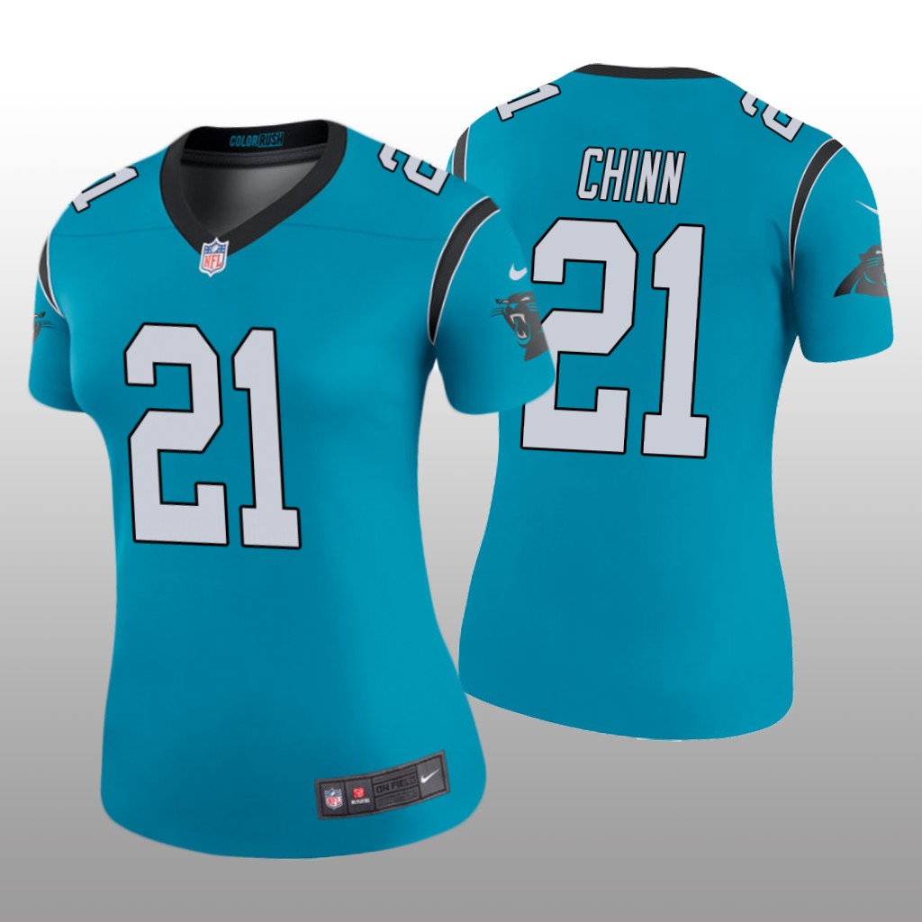 Carolina Panthers Jeremy Chinn Blue Jersey Color Rush Legend - Women's