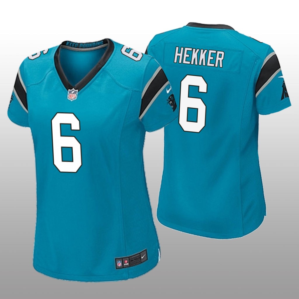 Carolina Panthers Johnny Hekker Blue Jersey Game - Women's
