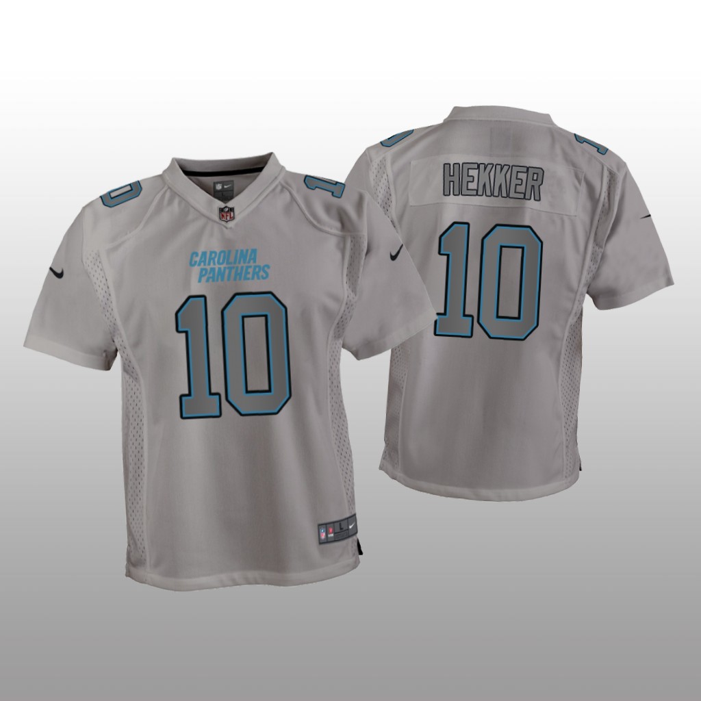 Carolina Panthers Johnny Hekker Gray Jersey Atmosphere Fashion Game - Youth
