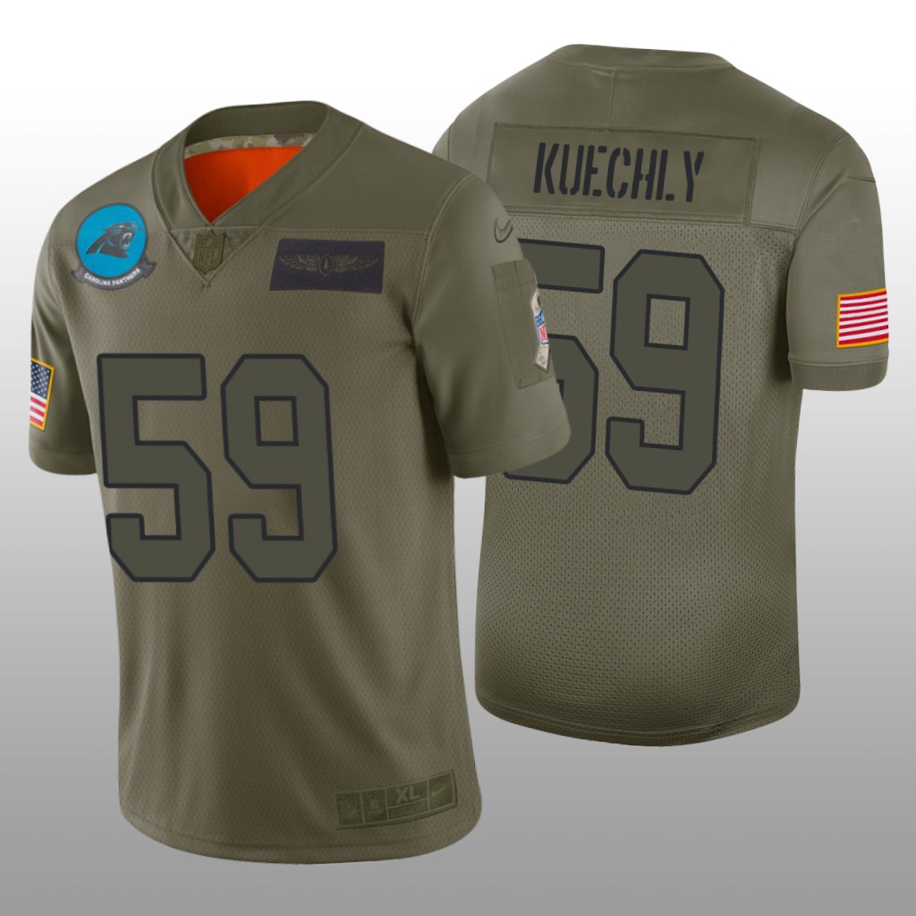 Carolina Panthers Luke Kuechly Camo Limited Jersey 2019 Salute to Service - Men's