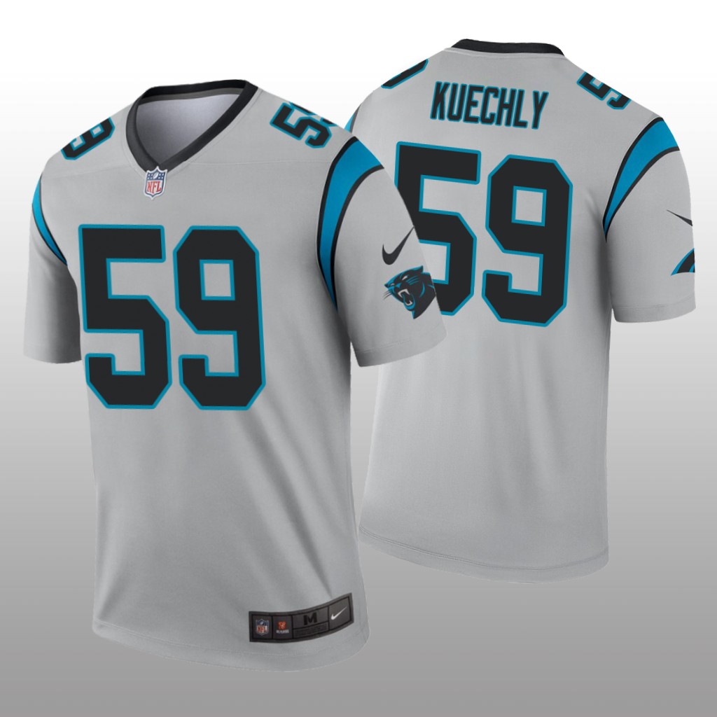 Carolina Panthers Luke Kuechly Silver Jersey Inverted Legend - Men's