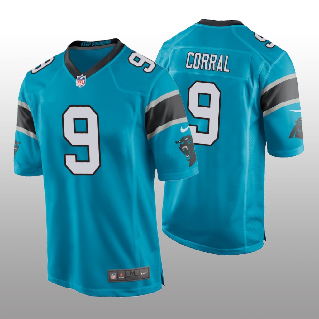 Carolina Panthers Matt Corral Blue Jersey Game - Men's