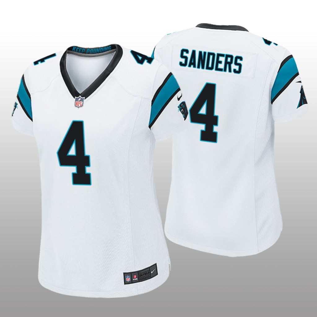 Carolina Panthers Miles Sanders White Jersey Game - Women's