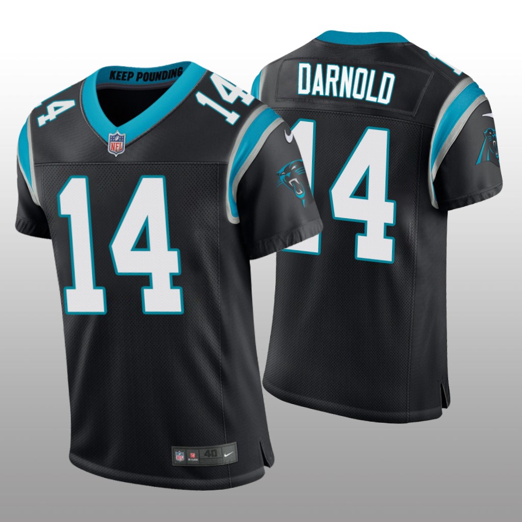 Carolina Panthers Sam Darnold Black Jersey Vapor Elite Men's