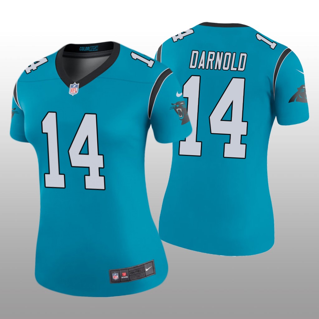 Carolina Panthers Sam Darnold Blue Jersey Color Rush Legend - Women's