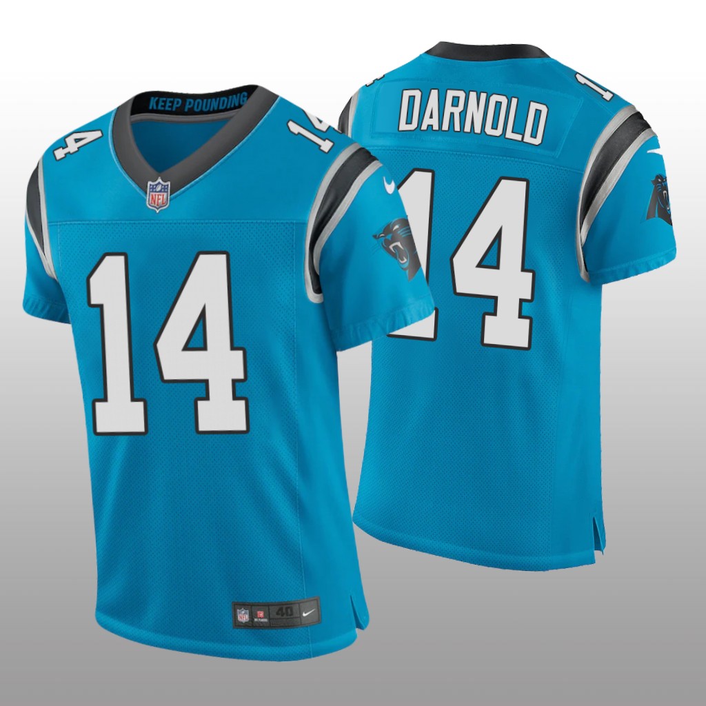 Carolina Panthers Sam Darnold Blue Jersey Vapor Elite Men's