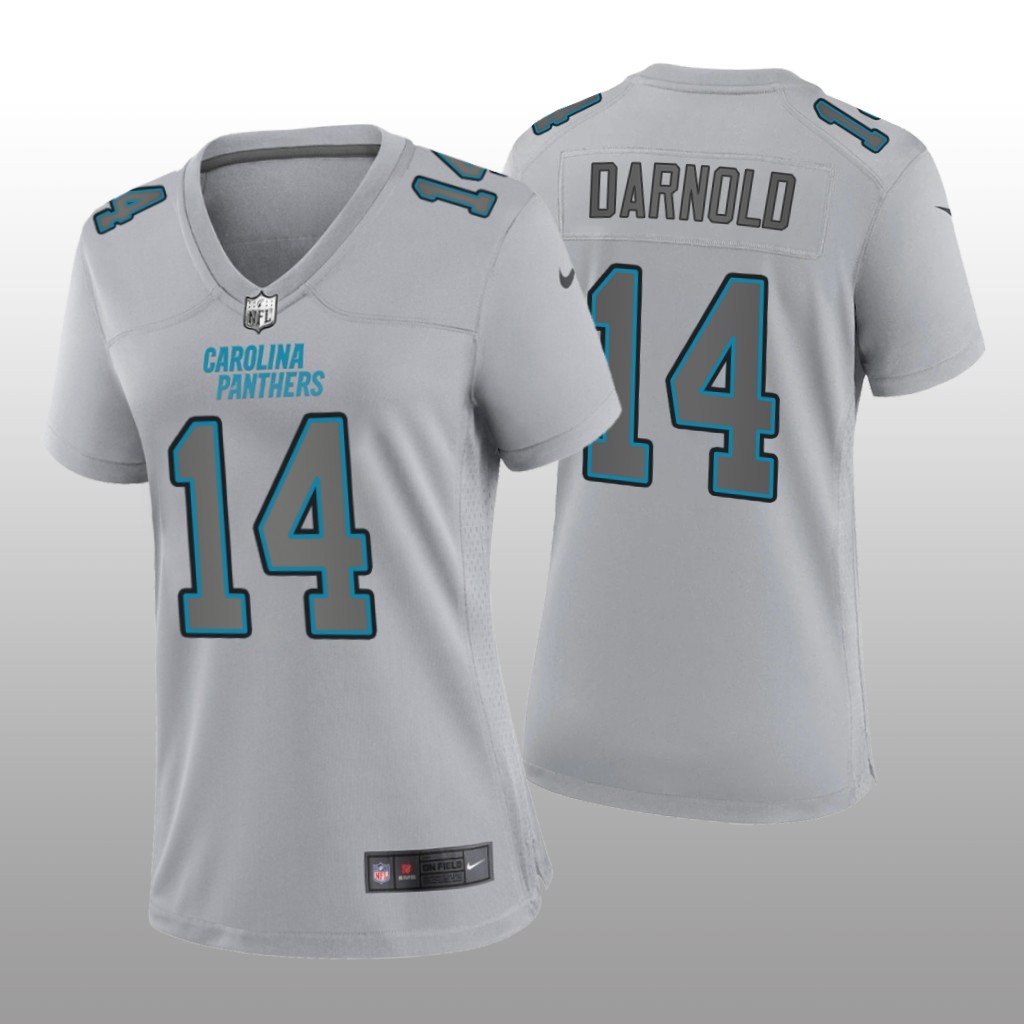 Carolina Panthers Sam Darnold Gray Jersey Atmosphere Fashion Game - Women's