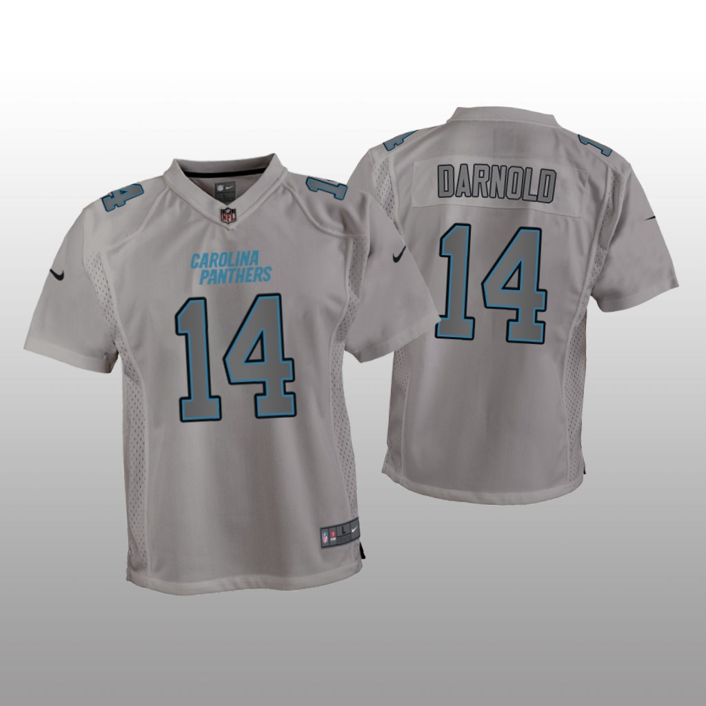Carolina Panthers Sam Darnold Gray Jersey Atmosphere Fashion Game - Youth
