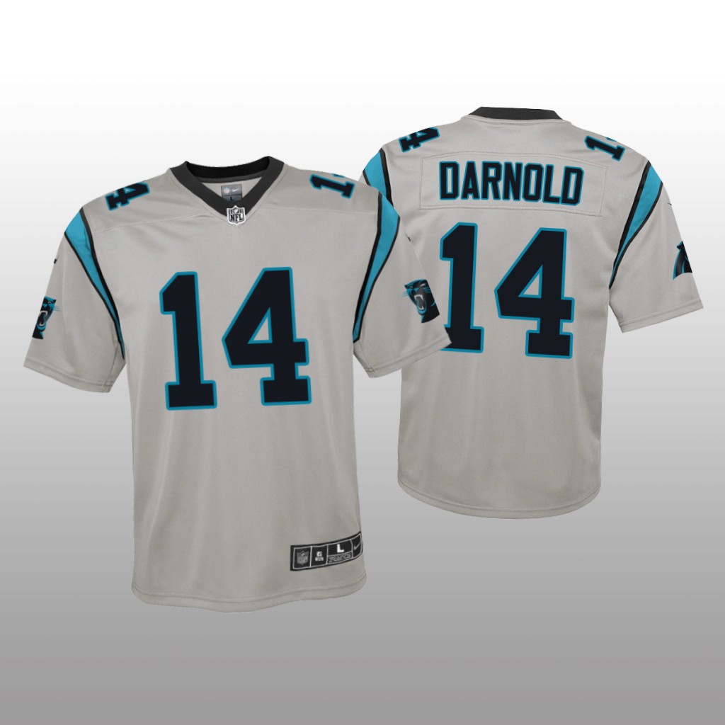 Carolina Panthers Sam Darnold Silver Jersey Inverted Game - Youth