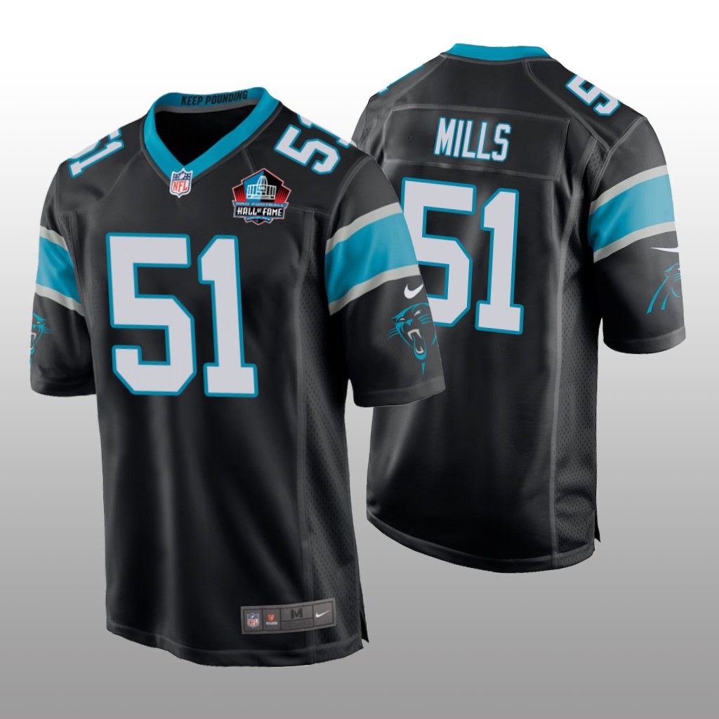 Carolina Panthers Sam Mills Black Game 2022 Hall of Fame - Men's