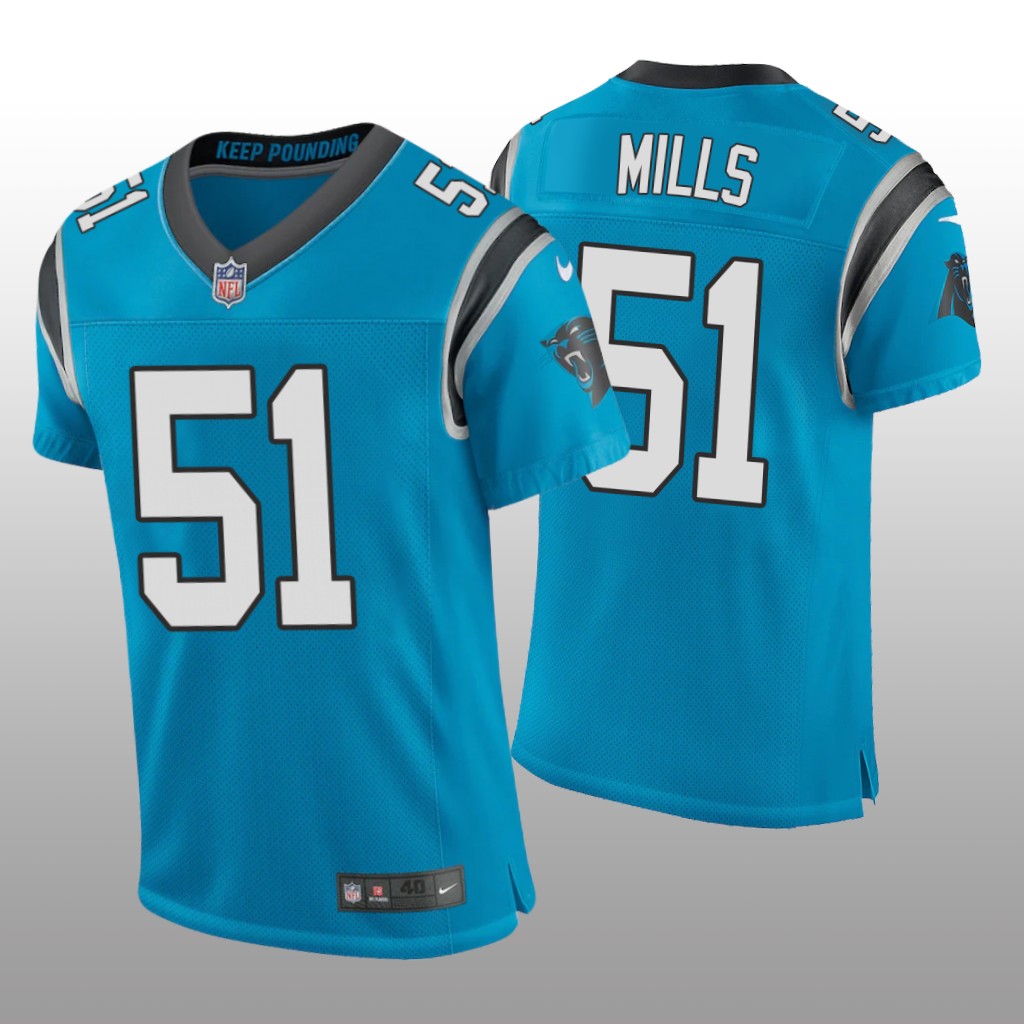 Carolina Panthers Sam Mills Blue Jersey Vapor Elite Men's
