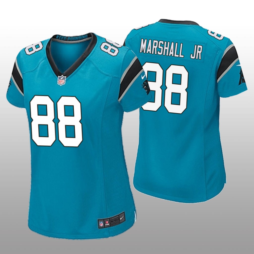 Carolina Panthers Terrace Marshall Jr. Blue Jersey Game - Women's