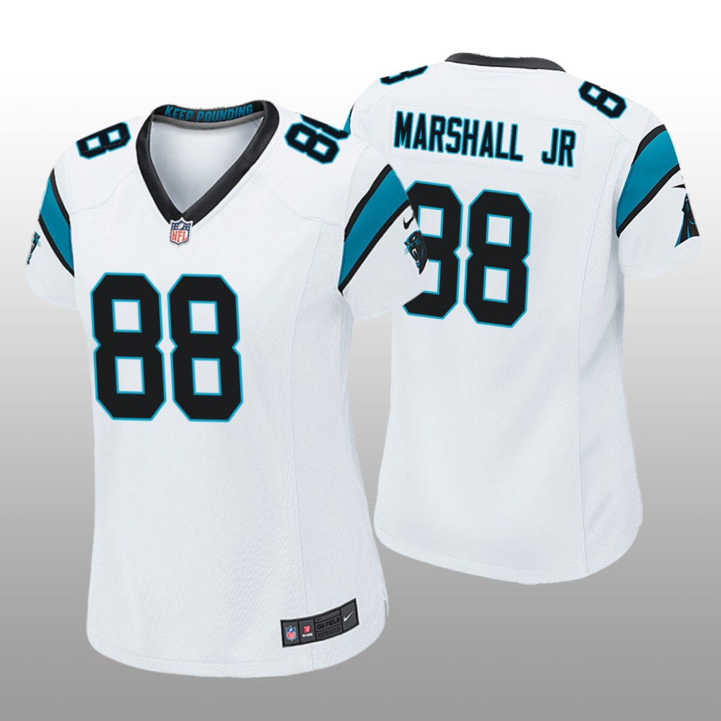 Carolina Panthers Terrace Marshall Jr. White Jersey Game - Women's