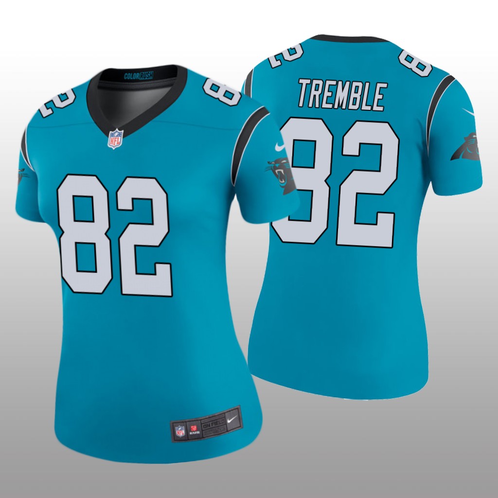 Carolina Panthers Tommy Tremble Blue Jersey Color Rush Legend - Women's