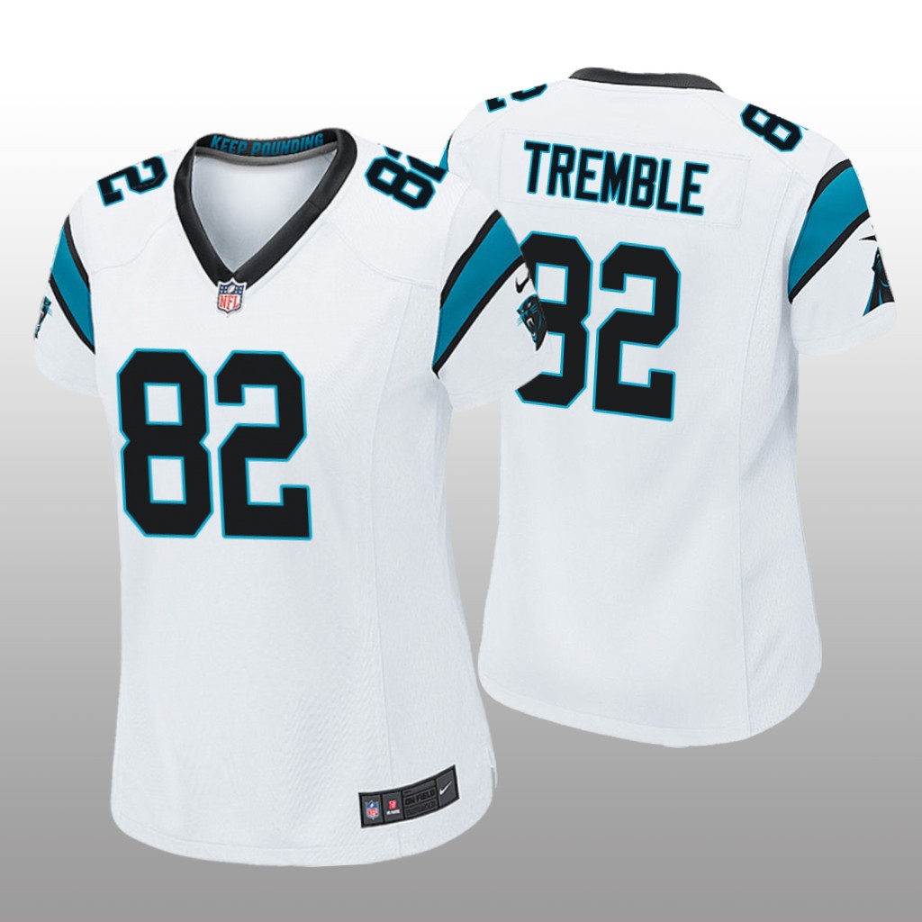 Carolina Panthers Tommy Tremble White Jersey Game - Women's