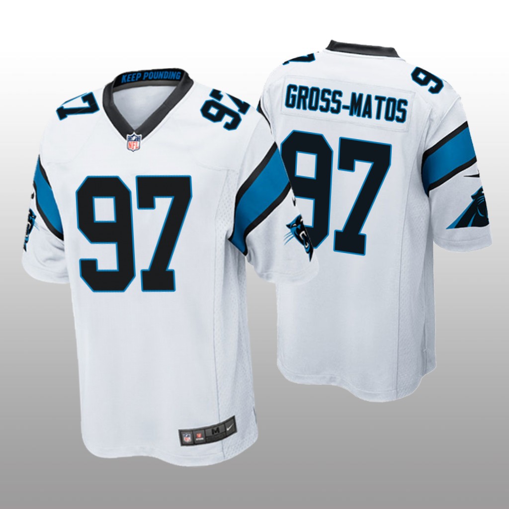 Carolina Panthers White 2020 NFL Draft Yetur Gross-Matos Game Jersey