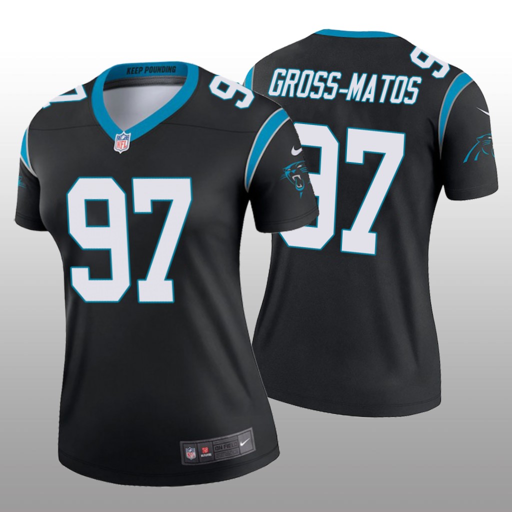 Carolina Panthers Yetur Gross-Matos Black Jersey Legend - Women's