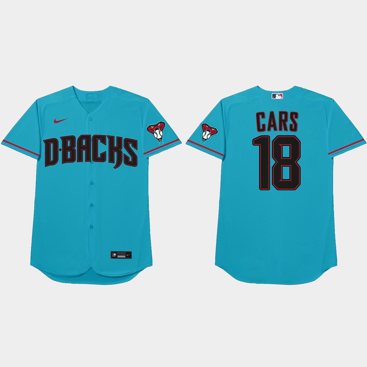 Carson Kelly Nickname Diamondbacks 2021 Players' Weekend Cars Jersey - Blue
