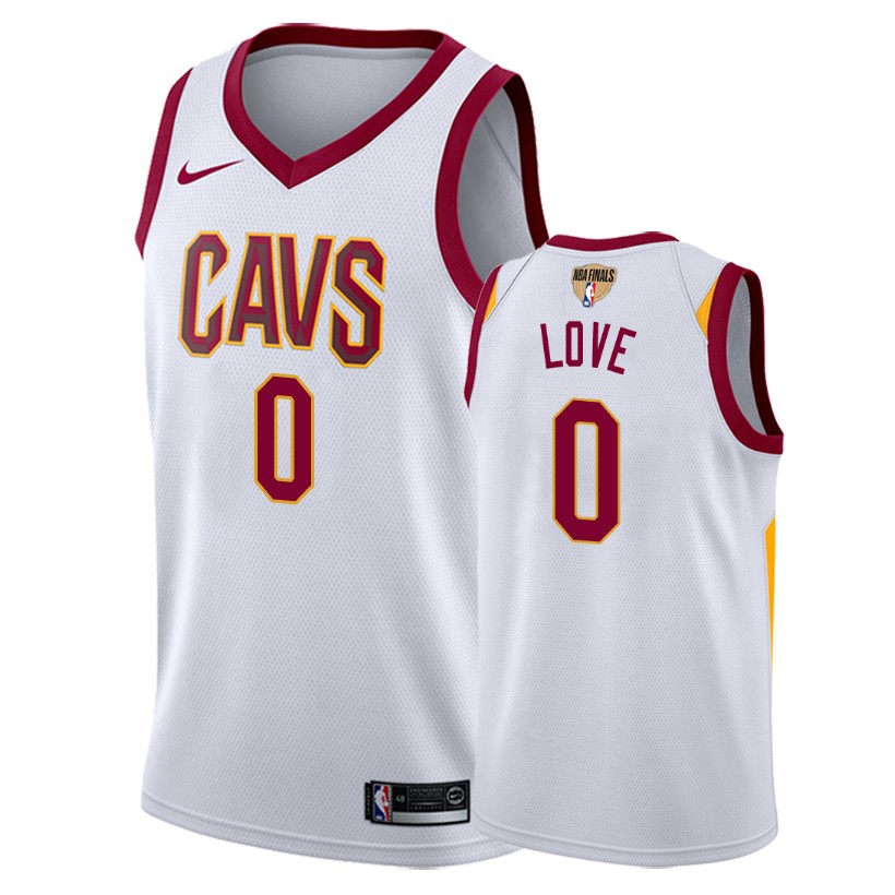 Cavaliers Male Kevin Love #0 2018 NBA Finals Association White Jersey