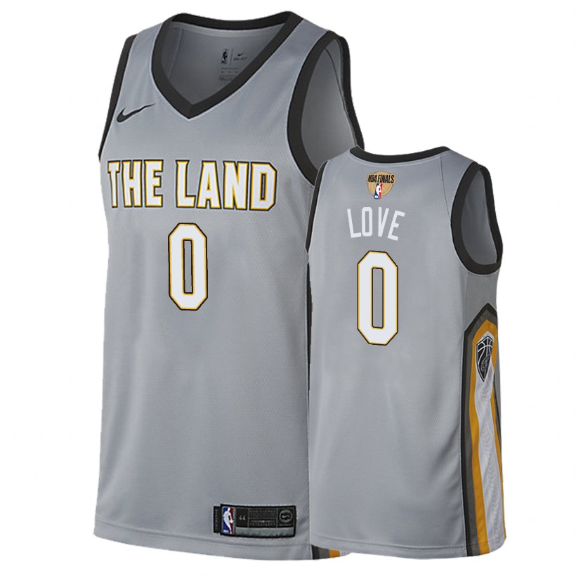 Cavaliers Male Kevin Love #0 2018 NBA Finals City Gray Jersey