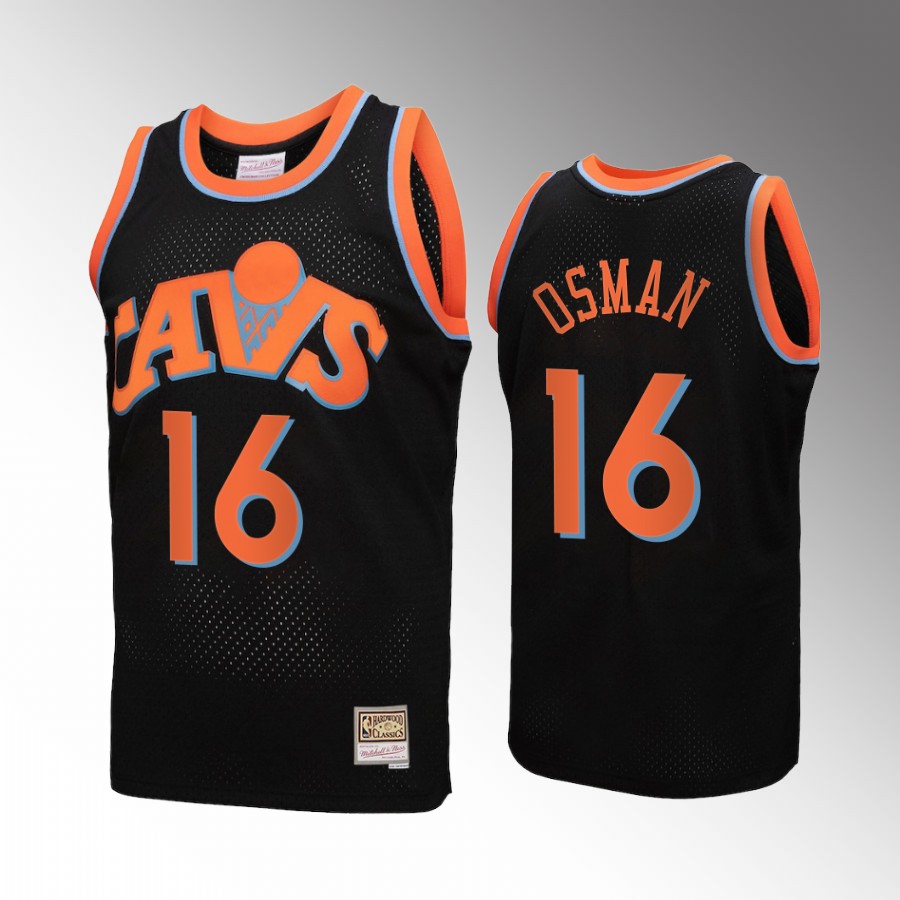Cedi Osman #16 Cleveland Cavaliers Reload 3.0 Black Mitchell Ness Jersey