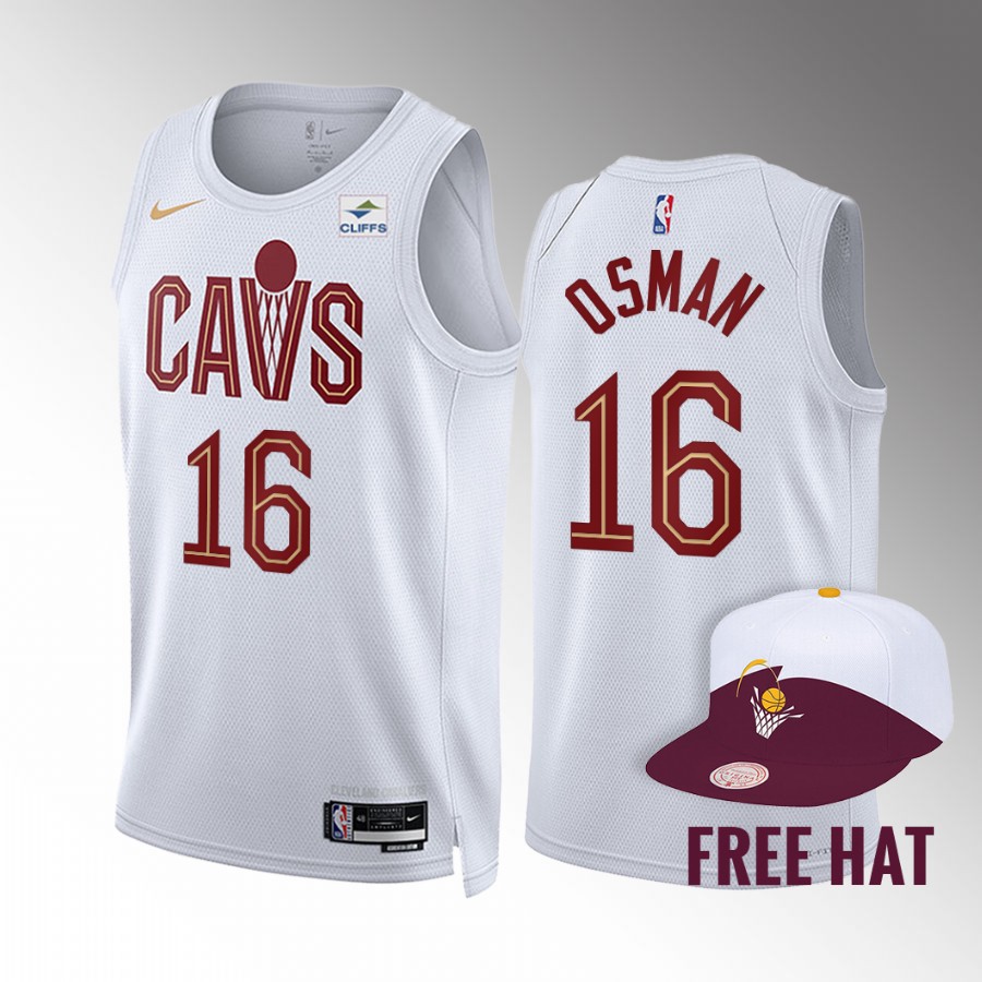Cedi Osman 2022-23 Cleveland Cavaliers White #16 Association Edition Jersey Swingman