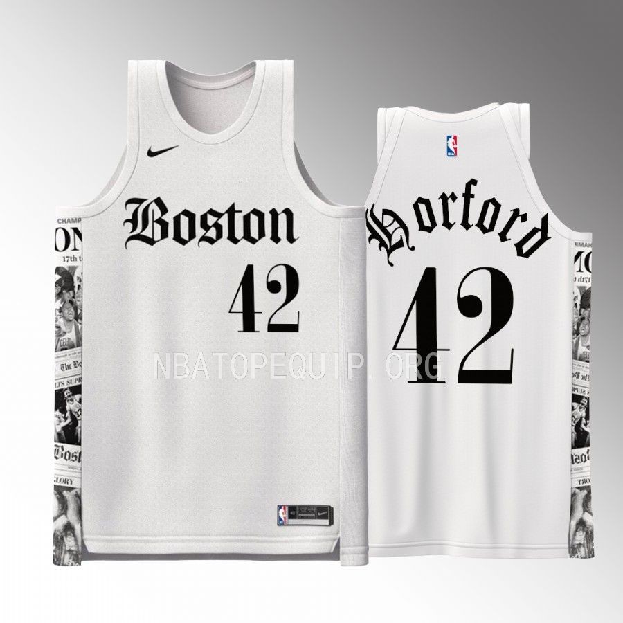 Celtics Al Horford Boston Global White Jersey #42 Special