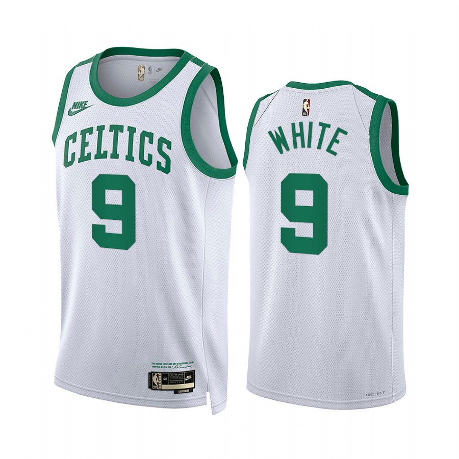 Celtics Derrick White Classic Edition White 2022 Jersey Year Zero
