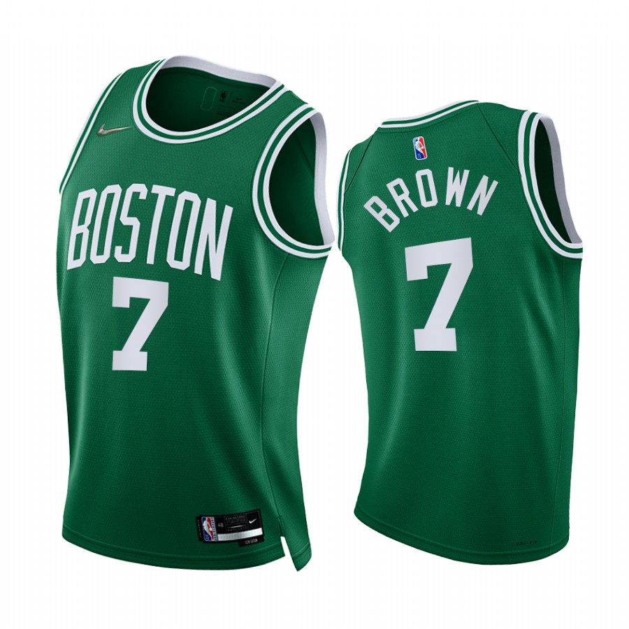 Celtics Jaylen Brown 75th Diamond Anniversary Green #7 Jersey 2021-22