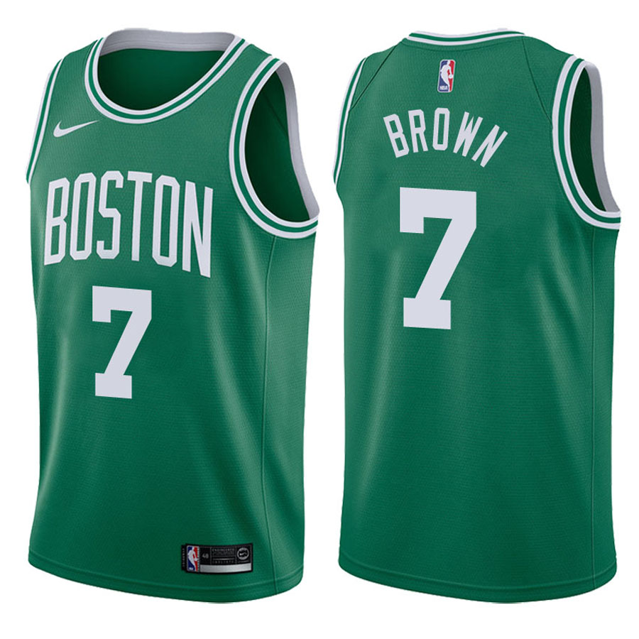 Celtics Male Jaylen Brown #7 NBA 2017-18 Icon Kelly Green Jersey
