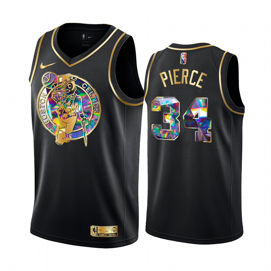 Celtics Paul Pierce NBA 75th Anniversary Team Jersey Black Diamond Edition