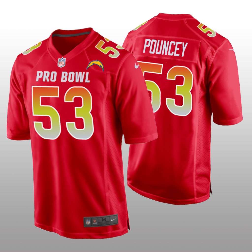 Chargers Mike Pouncey AFC Game Red Jersey - 2019 Pro Bowl