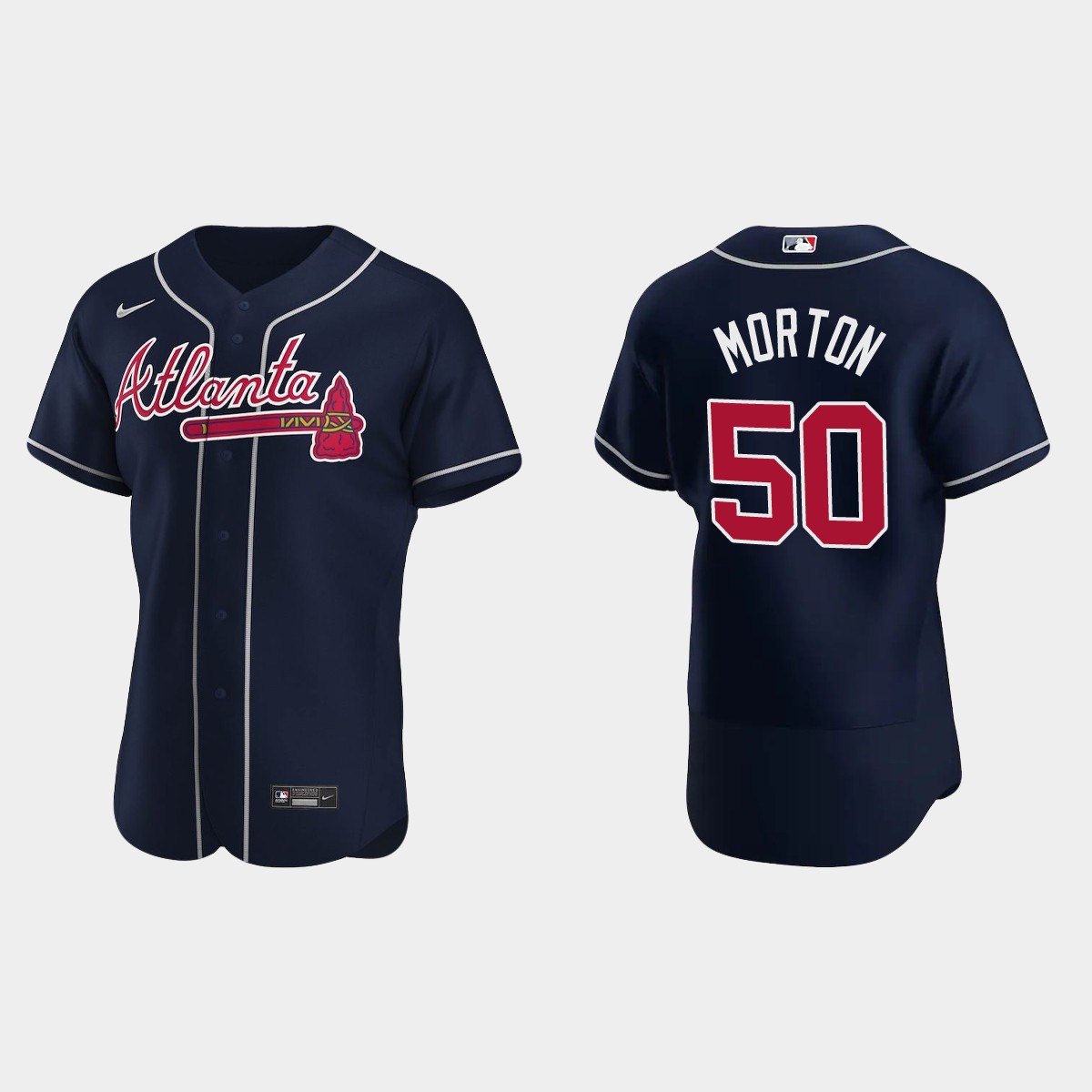 Charlie Morton #50 Atlanta Braves Alternate Jersey - Navy