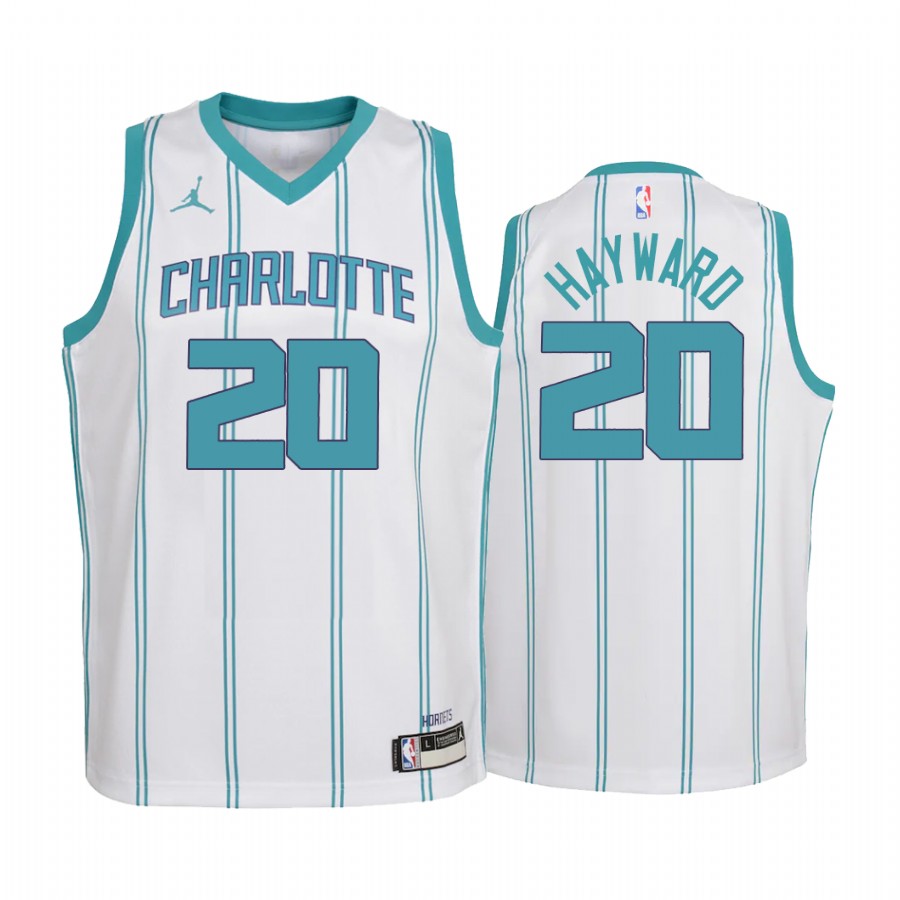 Charlotte Hornets Gordon Hayward 2020-21 Association Edition White Youth Jersey #20