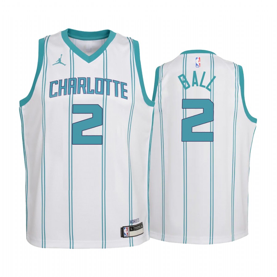 Charlotte Hornets LaMelo Ball 2020-21 Association Edition White Youth Jersey #2